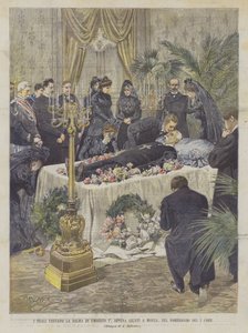 A királyiak meglátogatják I. Umberto maradványait, amint megérkeznek Monzába, Corr 1. délutánján