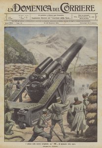 Tüzérségünk óriásai, egy 305-ös a lövéskor