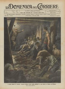 A nagy katasztrófák Amerikában, az olasz bányászok félig fulladva találtak egy égő bányában Illinoisban