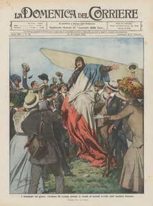 A nap diadalai, a mosógépet De Lesseps a francia zászlóba burkolva vitte diadalmasan Kanadába