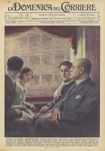 A Duce a nép között alkotó: Achille Beltrame