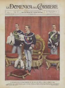 Vittorio Emanuele III. király esküje ° A római szenátus teremben, 11. napon Corr.
