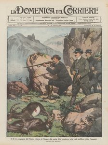 A király Albert monacói herceg társaságában kősziklára vadászik az Orco-völgyben (Felső-Piemont)