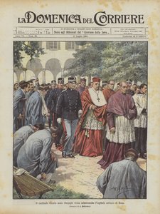 Mons Respighi bíboros vikárius ünnepélyesen ellátogat a római katonai kórházba
