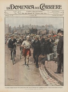 Az olasz futó, Dorando Pietri első a maratoni versenyen, de miért diszkvalifikálták?