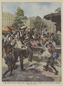A New York-i nagy meleg arra kényszeríti az embereket, hogy fürödjenek a szökőkutakban, és meneküljenek a napfény elől?