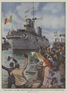 A nagy San Giorgio cirkáló ezután népi lelkesedés közepette visszatér a nápolyi tengerre?