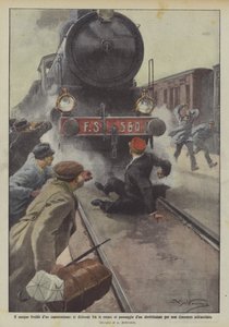 Egy állomásfőnök hidegvére húzódik a sínek között egy nagyon közvetlen útvonal áthaladásakor?