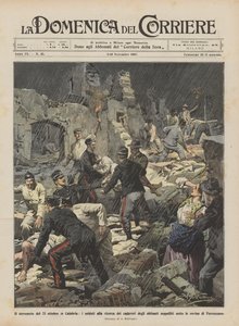 Az október 23-i földrengés Calabriában, a katonák a lakók holttestét keresik?