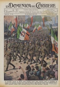 A Spanyolországból hazatérő légiók diadalmas visszatérése hazájába