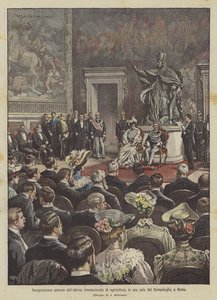 A Nemzetközi Mezőgazdasági Intézet ünnepélyes felavatása a Campidoglio egyik termében, Rómában