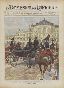Margherita királynő érkezése a Stupinigi kastélyba június 25-én az Egyesült Államokban