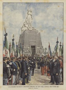 Az Ossario Di Melegnano (Lombardia) felavatása az 1859. június 8-i csatában elesettekért