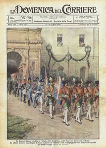 A Cuneo Brigád a milánói Garibaldi laktanyában ünnepli a zászlófesztivált