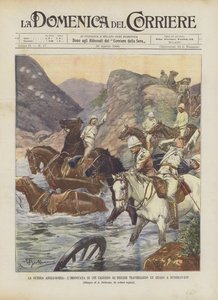 Az angol-búr háború, les, amelyben az angolok elestek, átkelve egy Fordon Bushman-Kopnál