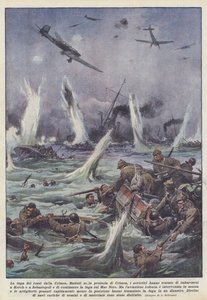 A vörösök menekülése a Krímből alkotó: Achille Beltrame