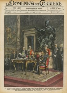 Az Olasz Akadémia ünnepélyes alakuló ülése az Orazi és Curiazi termében, a Capitoliumban