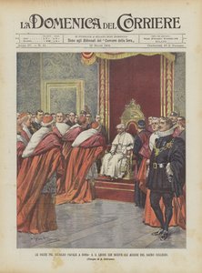 Ünnepek Pel Pápai Jubileum Rómában SS Leone XIII fogadja a Szent Kollégium köszöntését