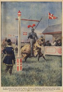 Hamlet város középkori ünnepei alkotó: Achille Beltrame