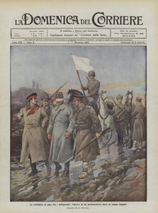 A hadviselő felek közötti béketárgyalások, egy török ​​parlamenti képviselő érkezése a bolgár táborba