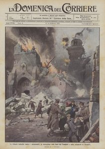 A németek győzelmei az emlékművek ellen, a templomosok tornyainak és a nieuporti katedrálisnak a lerombolása