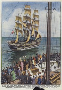 A Haza hangjai a nyílt tengeren alkotó: Achille Beltrame
