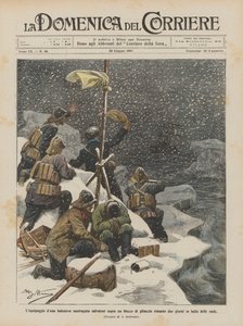 Egy hajótörött bálnavadászhajó legénysége túlélt egy két napig megmaradt jégtömböt? alkotó: Achille Beltrame