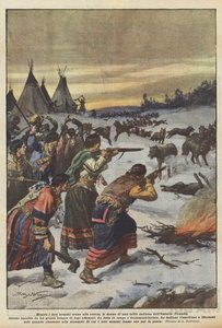 Amíg férfiaik vadásztak, addig egy ontariói indián törzs (Kanada) női? alkotó: Achille Beltrame