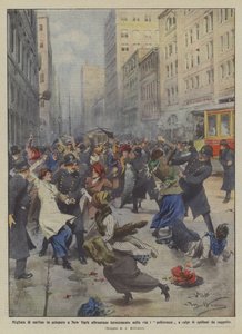 Több ezer levetkőzött varrónő New Yorkban hevesen harcol a rendőrökkel az utcán?