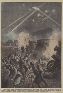 Tegnap este az egyik léghajónk, amely erős légáramlatok ellen harcolt, bírta? alkotó: Achille Beltrame
