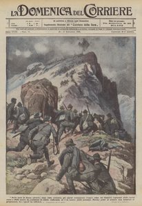 Fassa (Avisio) környékén ádáz küzdelem után az alpesi csapatok elfoglalták a Cauriol zord csúcsát?