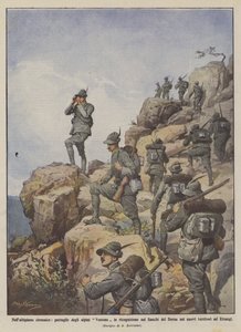A cirénai fennsíkon a Vestone Alpini felderítő járőrei a Derna szárnyain a?
