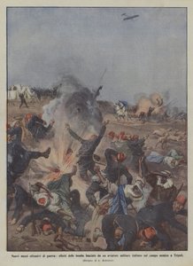 Új támadó hadieszközök, egy olasz katonai repülő által ledobott bombák hatása a?