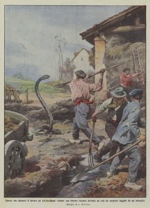 Munkások, akik Aix-les-Bains-ben dolgozva rémülten látják, hogy felállnak maguk elé?