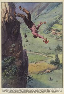 Virágot szedni, hogy felajánlja barátnőjének (a gyönyörű piros hegyi liliomoknak) egy fiatal férfit?