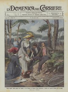 Királyi jámborság, a San Rossore-i Gombo fenyvesben Elena királynő fertőtlenít és begyógyszerez egy munkást?