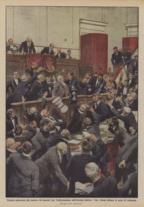 Tisztességtelen jelenetek a képviselőházban a szélsőbal akadályozásáért, lon?