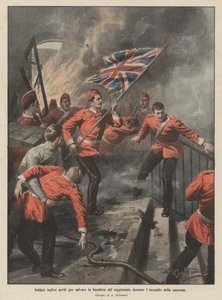 Brit katonák pusztultak el, hogy megmentsék az ezred zászlóját a laktanyatűz során