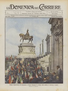 II. Vittorio Emanuele emlékmű ünnepélyes felavatása Rómában június 4-én, vasárnap reggel