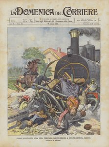 Tragikus beruházás a Saronno-Seregno vasútvonalon, két kilométerre Saronnótól alkotó: Achille Beltrame