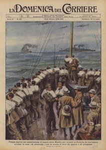 A brit csapatok átkelnek a La Manche csatornán, hogy Franciaországba utazzanak