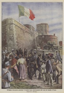 Merész hazafias megerősítés, a trikolór titokzatosan felkerült a trieszti vár falaira.