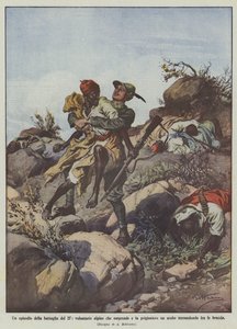 Egy epizód a 27-i csatából, egy alpesi önkéntes, aki meglep és arab foglyot ejt?