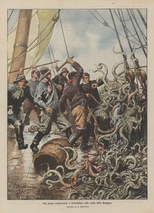 Izgalmas és drámai horgászat Bretagne partjainál alkotó: Achille Beltrame