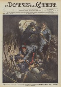 Francia és német sapperek, akik a földalatti alagutak feltárásában találkoznak, hogy összegyűljenek?