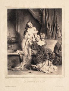 Kilépés a fürdőből alkotó: Achille Devéria