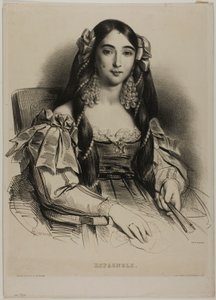 Spanyol nő portréja alkotó: Achille Devéria