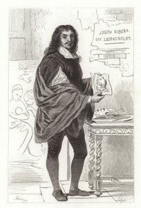 Jusepe de Ribera, spanyol festő, más néven Jose de Ribera, Giuseppe Ribera és Joseph Ribera. alkotó: Achille Devéria