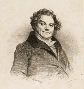 Eugène Vidocq (1775-1857) kalandor és a biztonsági rendőrség vezetőjének portréja. alkotó: Achille Devéria