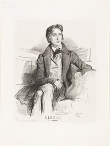 Liszt Ferenc portréja alkotó: Achille Devéria